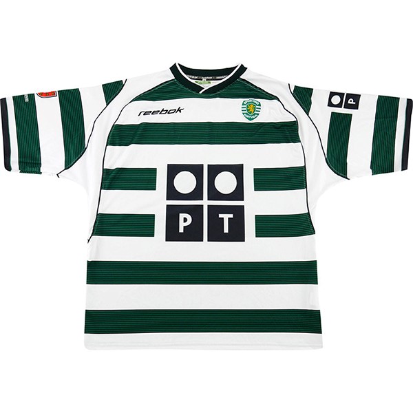 Tailandia Camiseta Lisboa Reebok Primera Equipación Retro 2002 2003 Verde